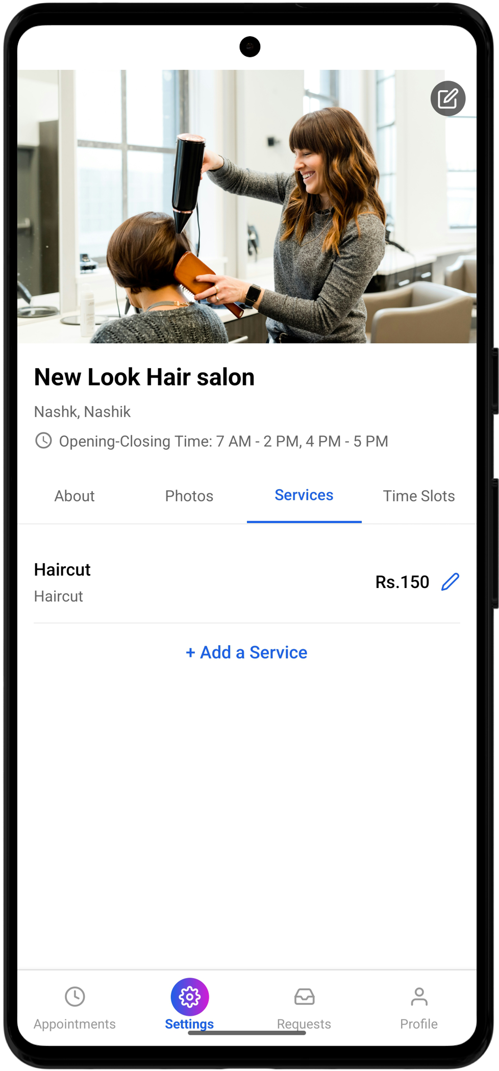 Trimbell Salon Dashboard